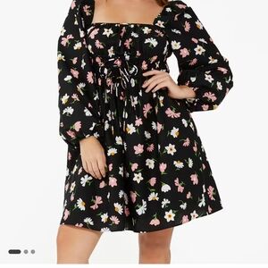 KATE SPADE ♠️ FLORAL BLACK DRESS SIZE XSMALL